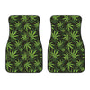 Cannabis Leaves Pattern Print Front Car Floor Mats