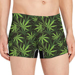 Cannabis Leaves Pattern Print Men's Boxer Briefs