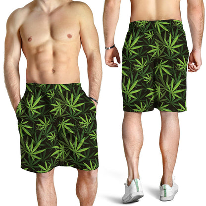 Cannabis Leaves Pattern Print Men's Shorts