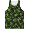 Cannabis Leaves Pattern Print Men's Tank Top