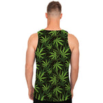 Cannabis Leaves Pattern Print Men's Tank Top