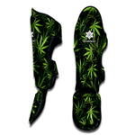 Cannabis Leaves Pattern Print Muay Thai Shin Guard