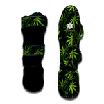 Cannabis Leaves Pattern Print Muay Thai Shin Guard