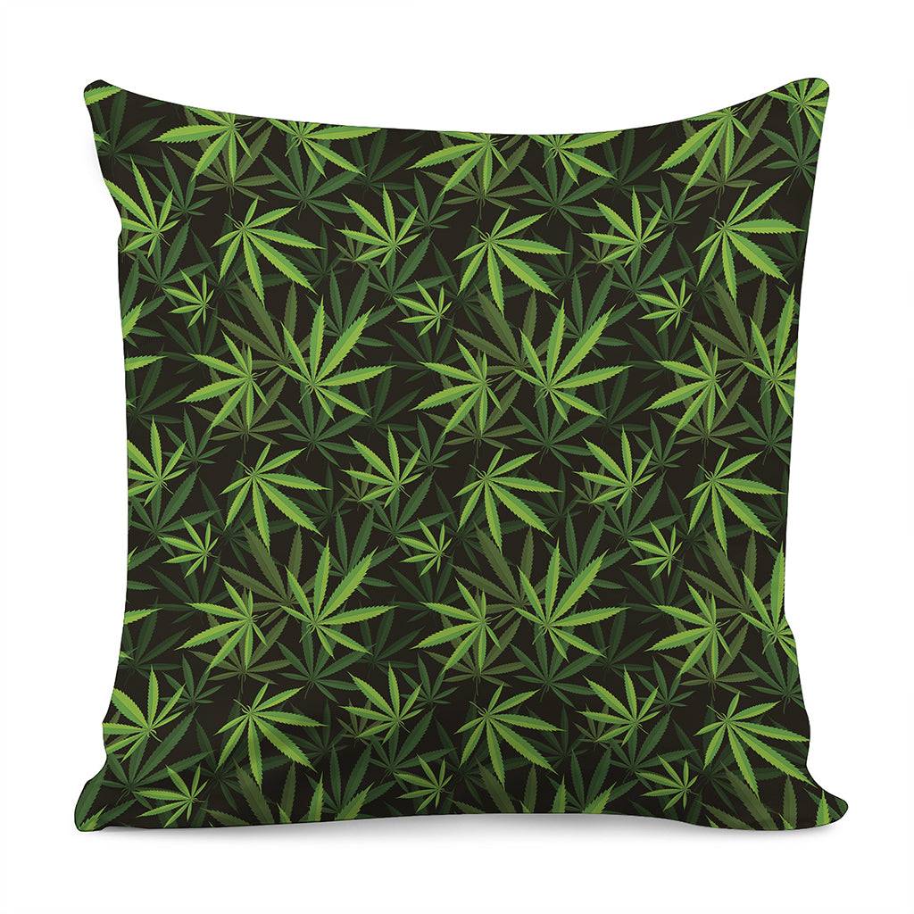 Cannabis Leaves Pattern Print Pillow Cover