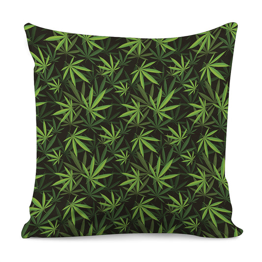 Cannabis Leaves Pattern Print Pillow Cover