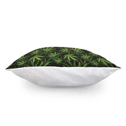 Cannabis Leaves Pattern Print Pillow Cover