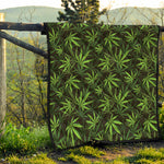 Cannabis Leaves Pattern Print Quilt