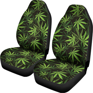 Cannabis Leaves Pattern Print Universal Fit Car Seat Covers