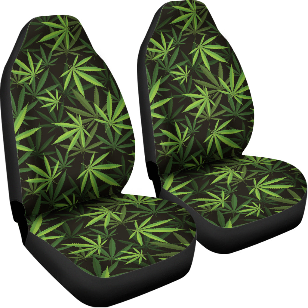 Cannabis Leaves Pattern Print Universal Fit Car Seat Covers