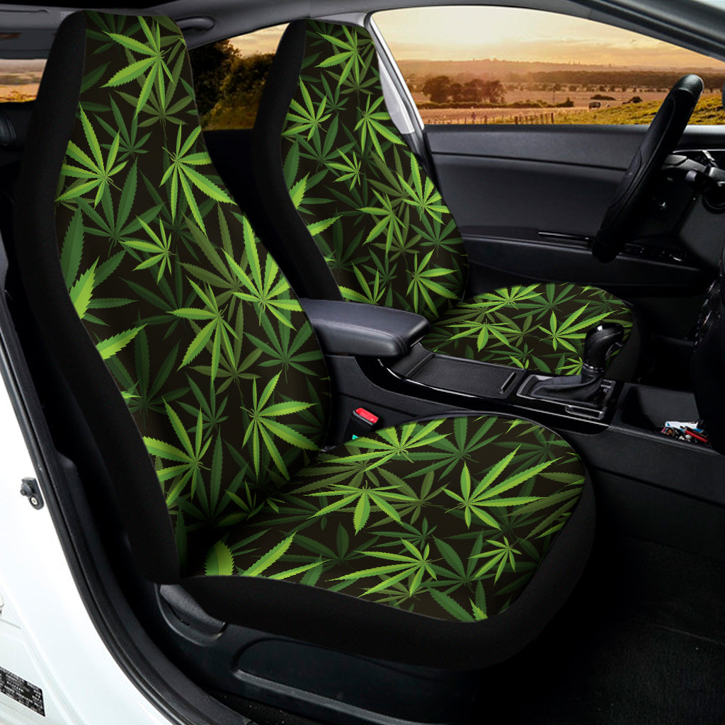 Cannabis Leaves Pattern Print Universal Fit Car Seat Covers