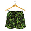 Cannabis Leaves Pattern Print Women's Shorts