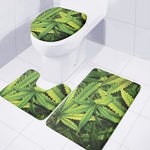 Cannabis Print 3 Piece Bath Mat Set