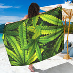 Cannabis Print Beach Sarong Wrap