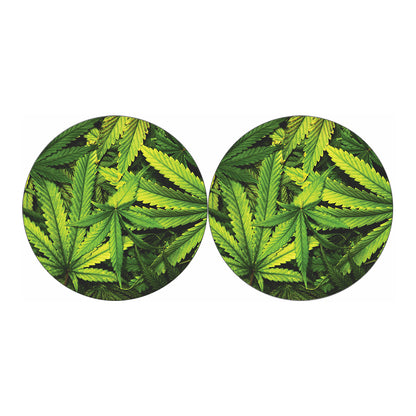 Cannabis Print Car Coasters