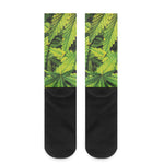 Cannabis Print Crew Socks