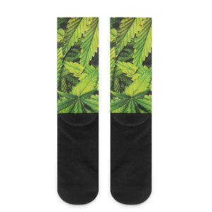 Cannabis Print Crew Socks