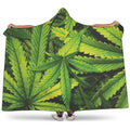 Cannabis Print Hooded Blanket