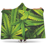 Cannabis Print Hooded Blanket