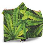 Cannabis Print Hooded Blanket