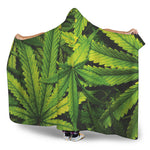 Cannabis Print Hooded Blanket