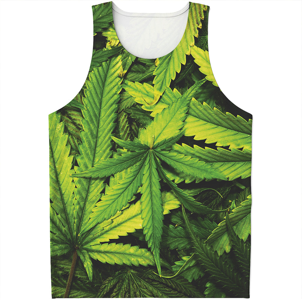 Cannabis Print Men's Tank Top