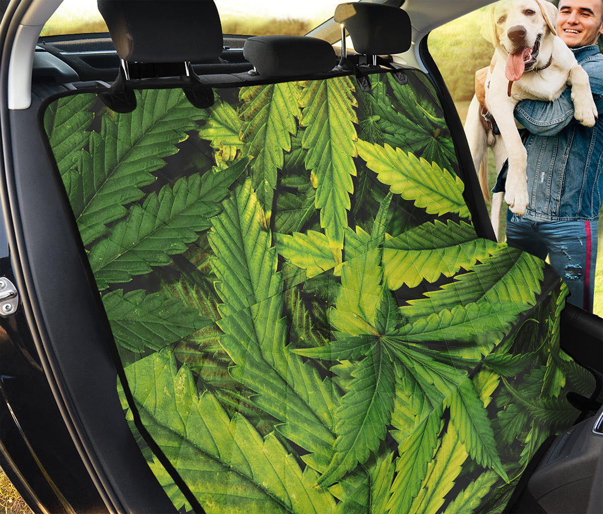 Cannabis Print Pet Car Back Seat Cover