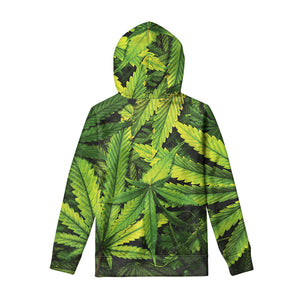 Cannabis Print Pullover Hoodie