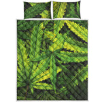 Cannabis Print Quilt Bed Set