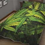 Cannabis Print Quilt Bed Set