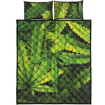 Cannabis Print Quilt Bed Set