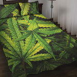 Cannabis Print Quilt Bed Set