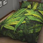 Cannabis Print Quilt Bed Set