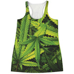 Cannabis Print Women's Racerback Tank Top