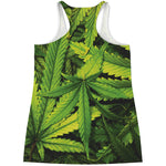 Cannabis Print Women's Racerback Tank Top