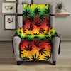 Cannabis Rasta Pattern Print Armchair Protector