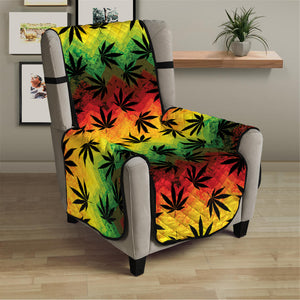 Cannabis Rasta Pattern Print Armchair Protector