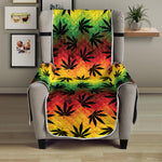 Cannabis Rasta Pattern Print Armchair Protector