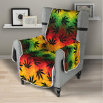 Cannabis Rasta Pattern Print Armchair Protector