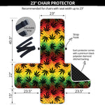 Cannabis Rasta Pattern Print Armchair Protector