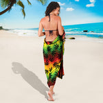 Cannabis Rasta Pattern Print Beach Sarong Wrap