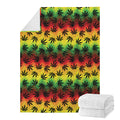 Cannabis Rasta Pattern Print Blanket