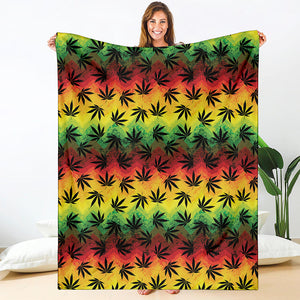 Cannabis Rasta Pattern Print Blanket