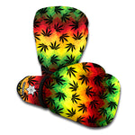 Cannabis Rasta Pattern Print Boxing Gloves