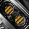 Cannabis Rasta Pattern Print Car Coasters