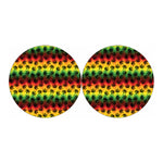 Cannabis Rasta Pattern Print Car Coasters