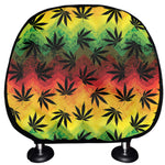 Cannabis Rasta Pattern Print Car Headrest Covers