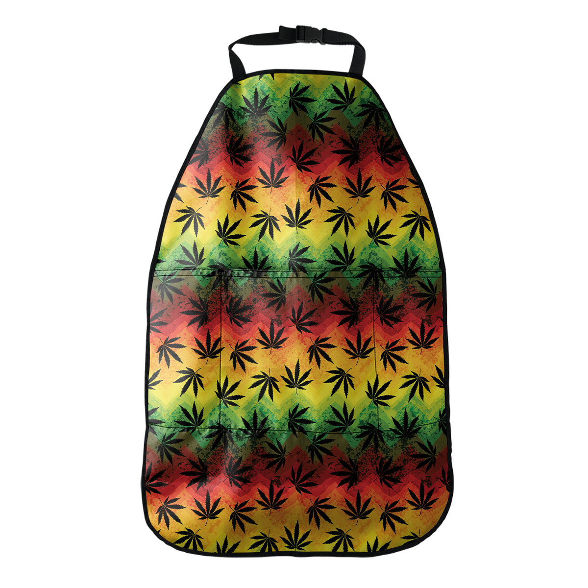 Cannabis Rasta Pattern Print Car Seat Organizers