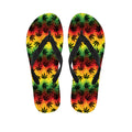 Cannabis Rasta Pattern Print Flip Flops