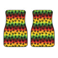 Cannabis Rasta Pattern Print Front Car Floor Mats
