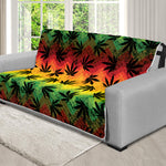 Cannabis Rasta Pattern Print Futon Protector